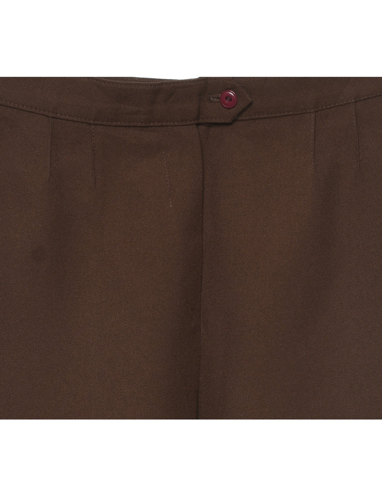 Brown Flared Leg Trousers - W28 L27