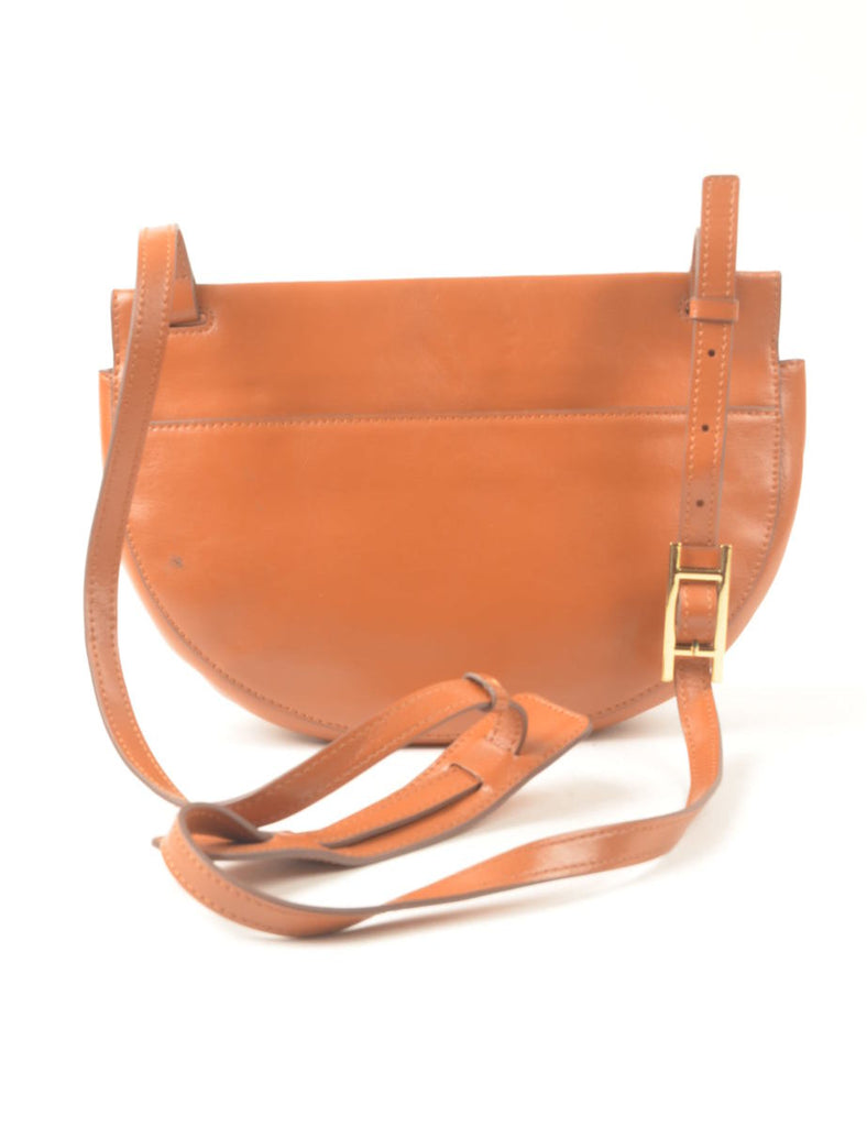 Brown & Gold Detail Classic Saddle Bag - M