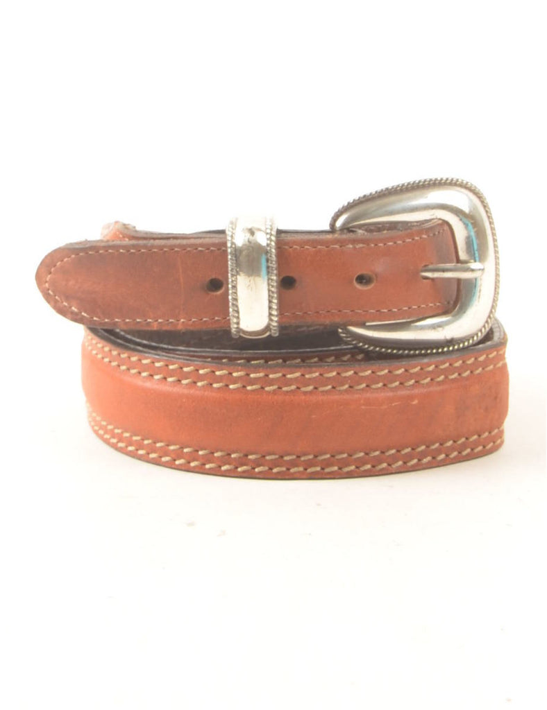 Brown Leather Waist Belt - L