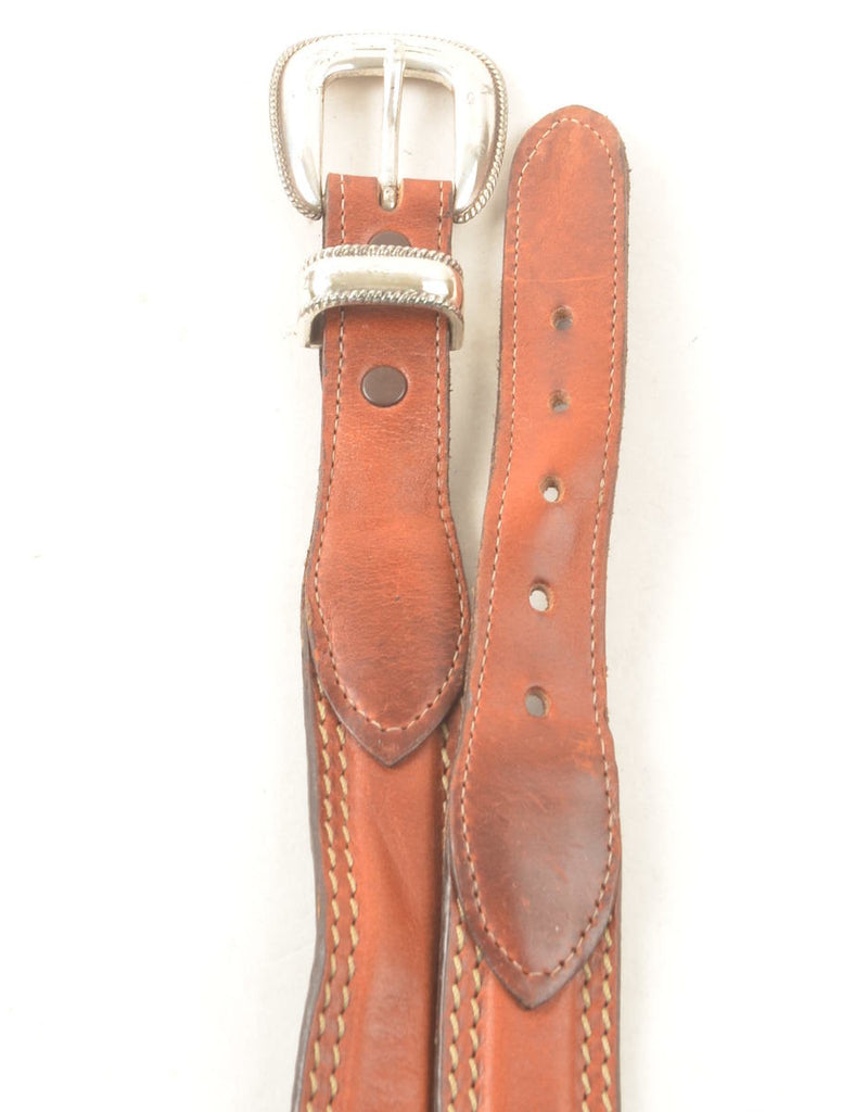 Brown Leather Waist Belt - L