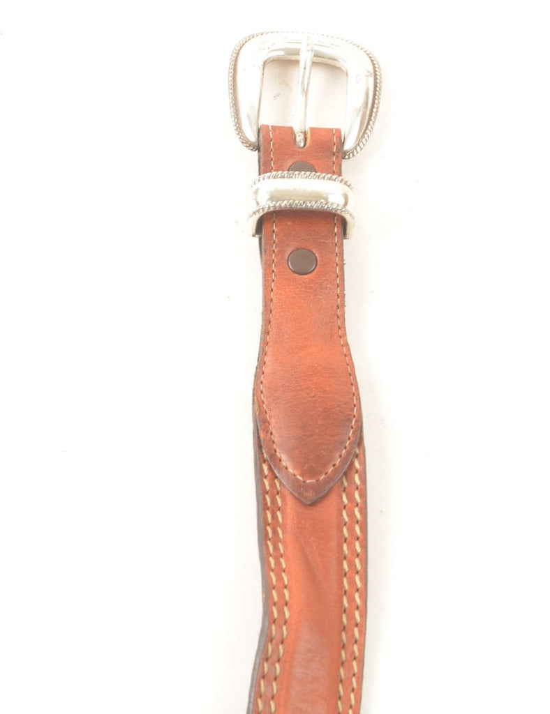 Brown Leather Waist Belt - L