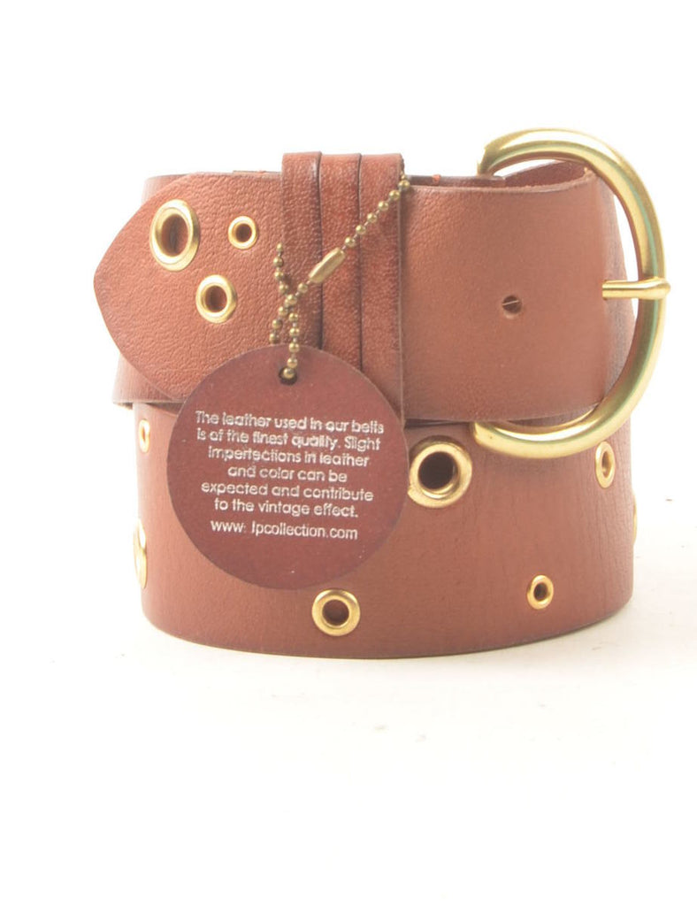 Brown Leather Western Belt - L