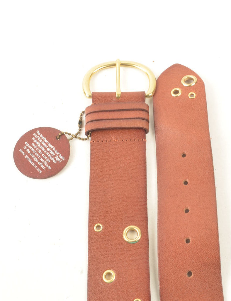 Brown Leather Western Belt - L