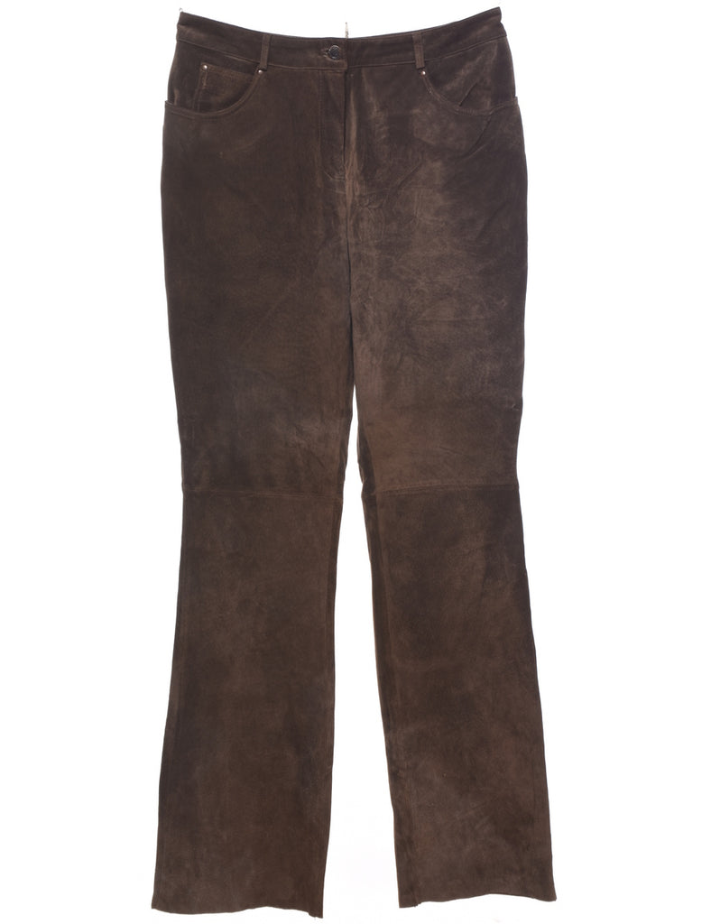 Brown Suede Trousers - W30 L31