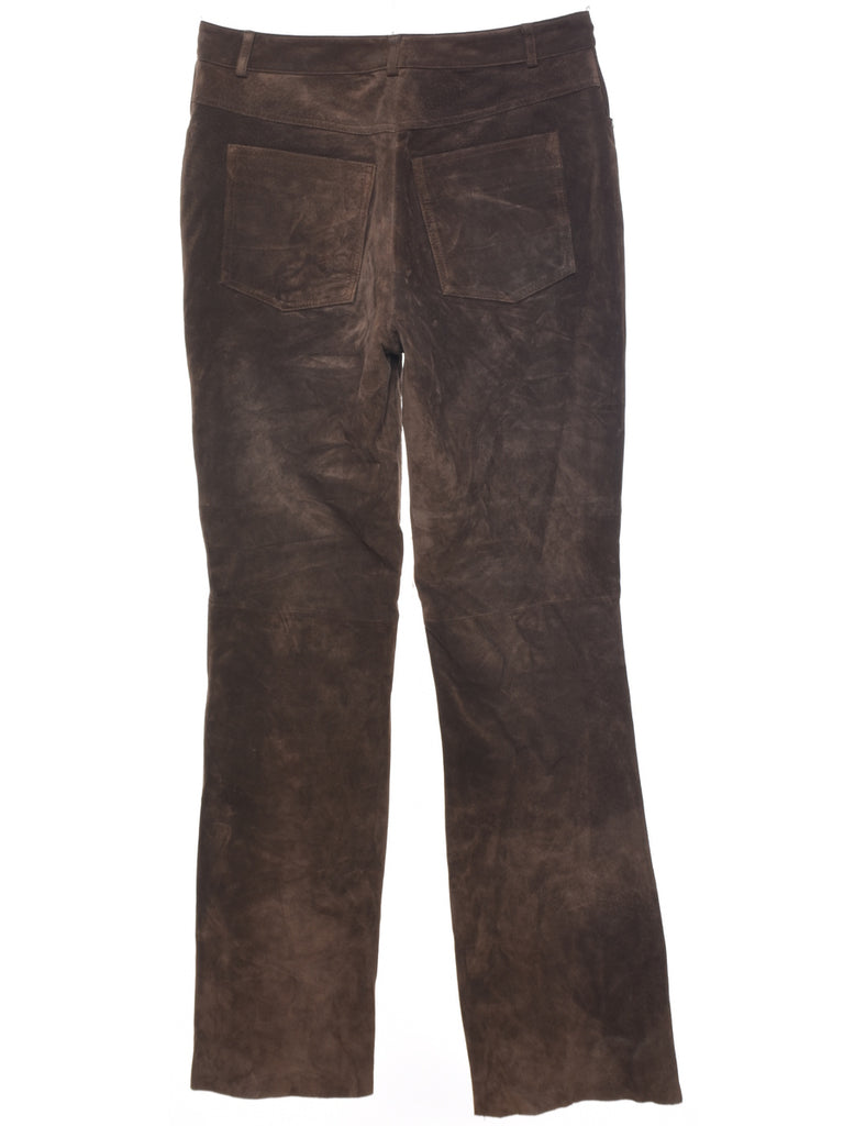 Brown Suede Trousers - W30 L31