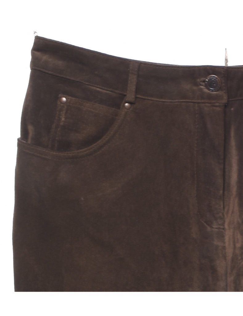 Brown Suede Trousers - W30 L31