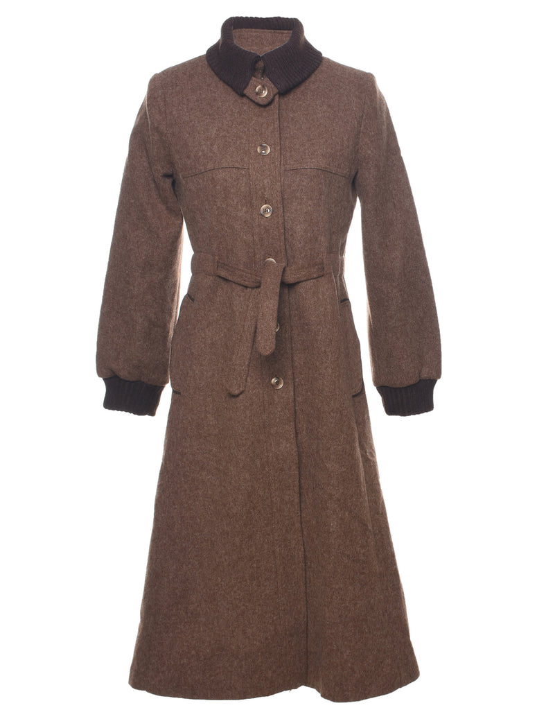 Brown Wool Coat - M