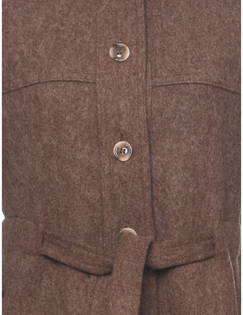 Brown Wool Coat - M