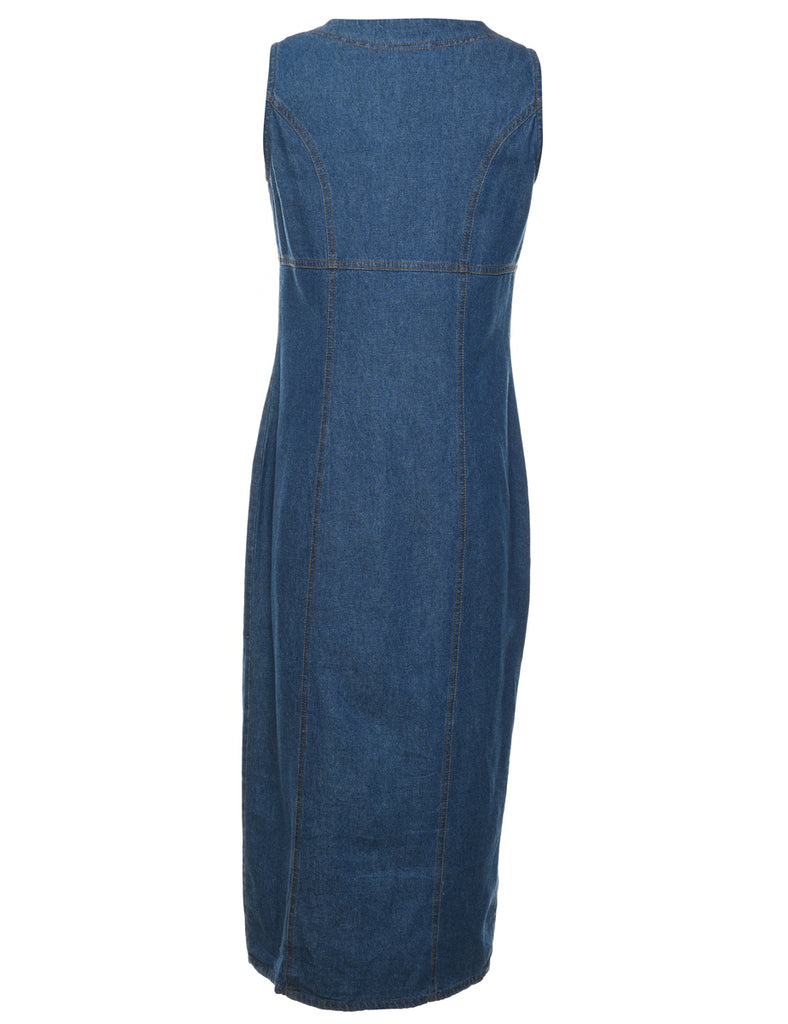 Button Front Denim Dress - S