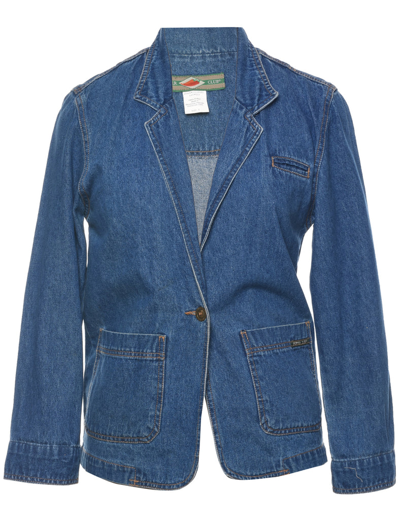 Button Front Denim Jacket - S