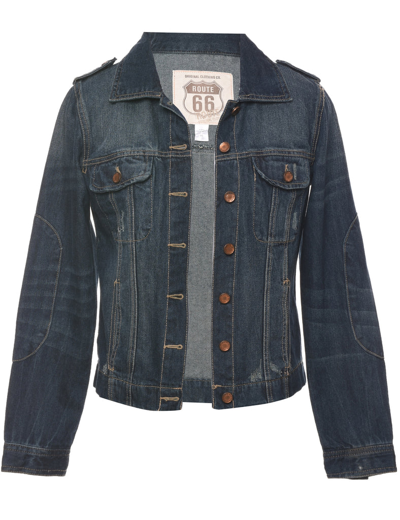 Button Front Denim Jacket - S