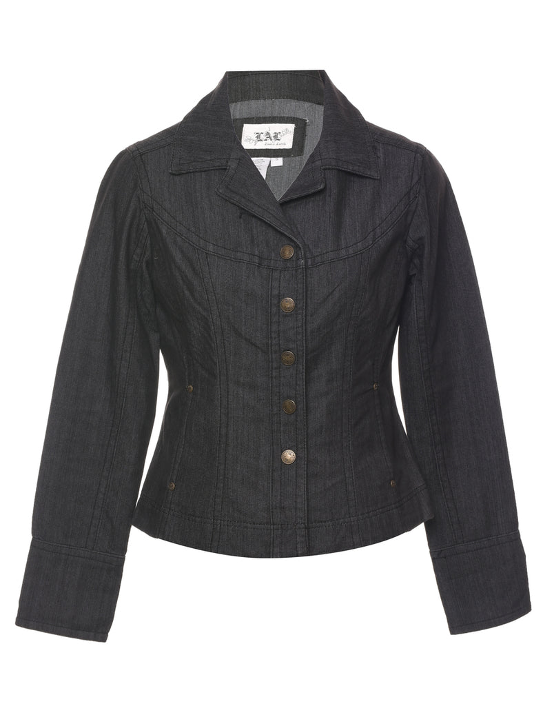 Button Front Denim Jacket - S