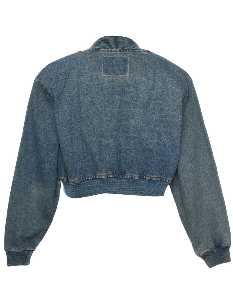 Button Front Denim Jacket - M