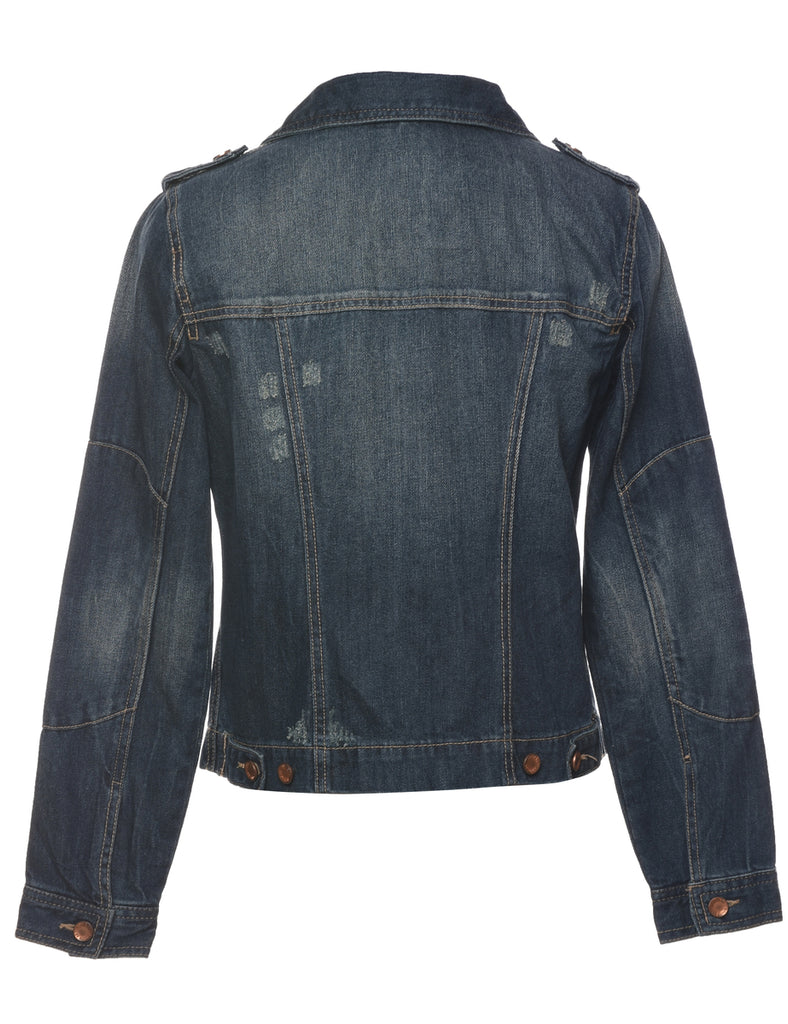 Button Front Denim Jacket - S