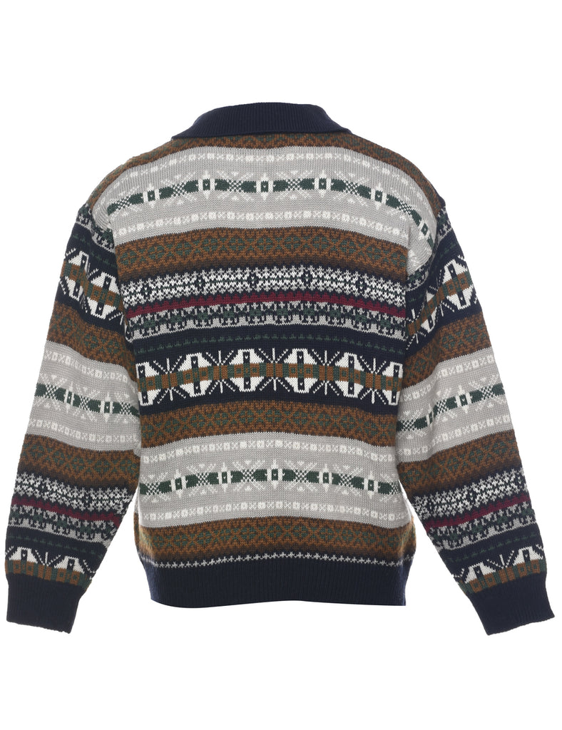 Button Front Nordic Cardigan - S