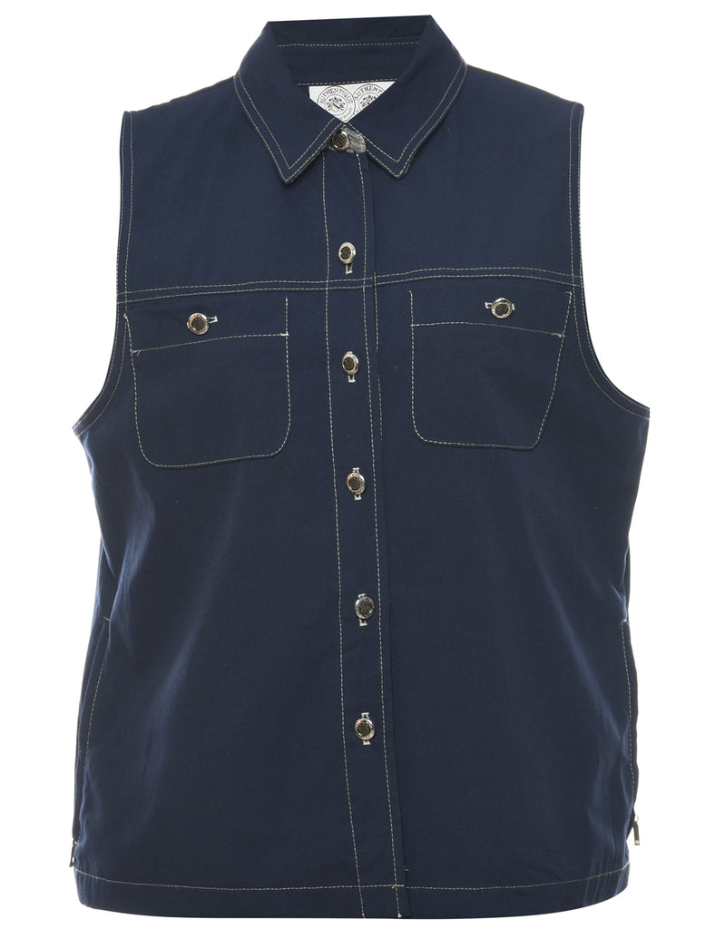 Button Front Waistcoat - L