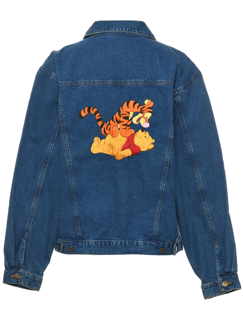 Button Front Winnie The Pooh Denim Jacket - M