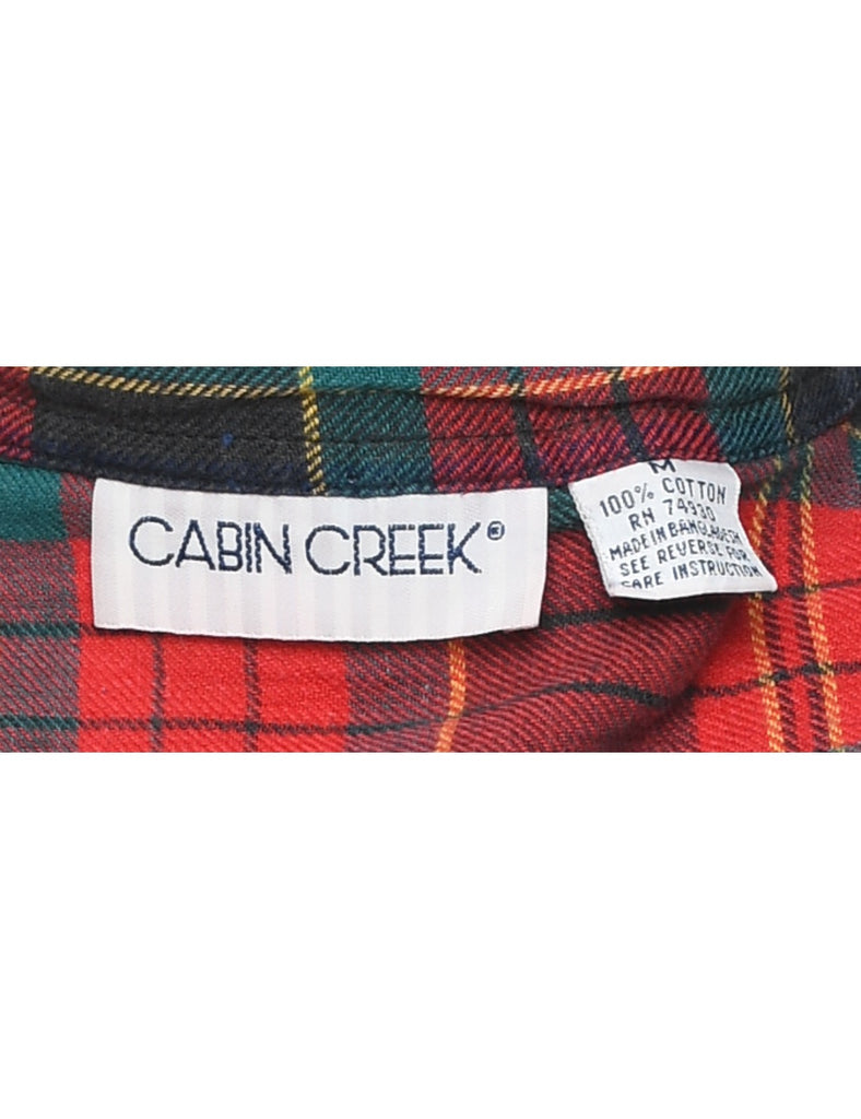 Cabin Creek 1990s Flannel Checked Shirt - M