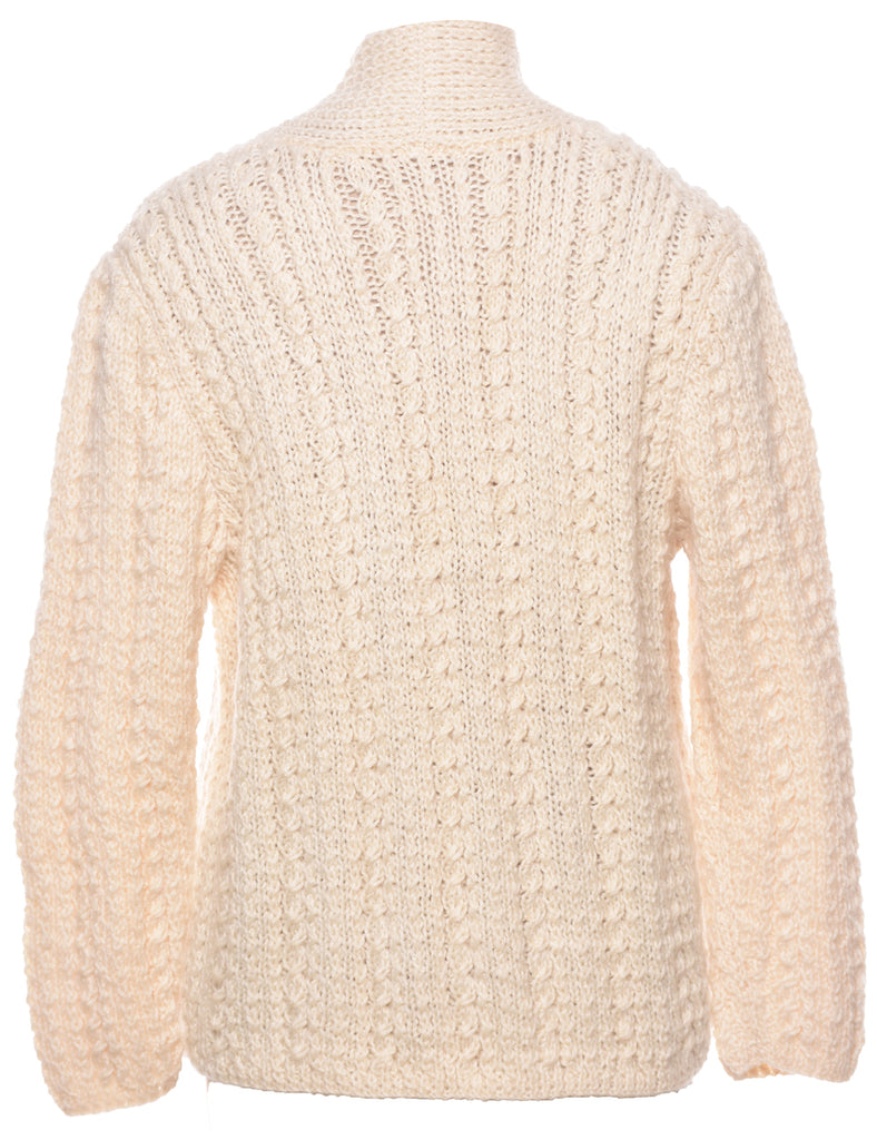 Cable Knit Cardigan - L