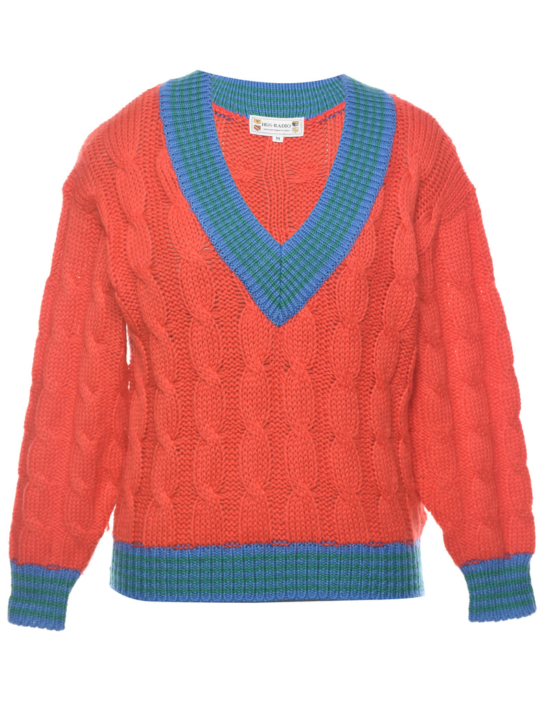 Cable Knit Jumper - M