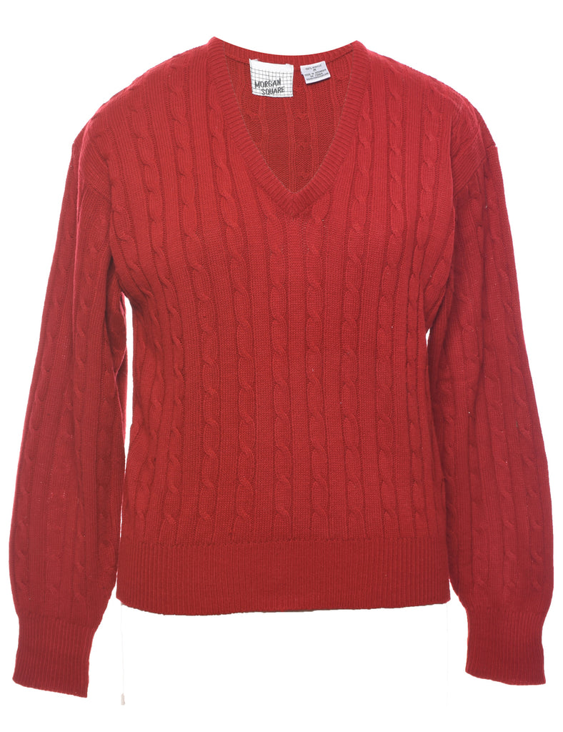 Cable Knit Jumper - M