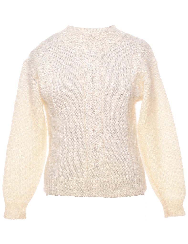 Cable Knit Jumper - M