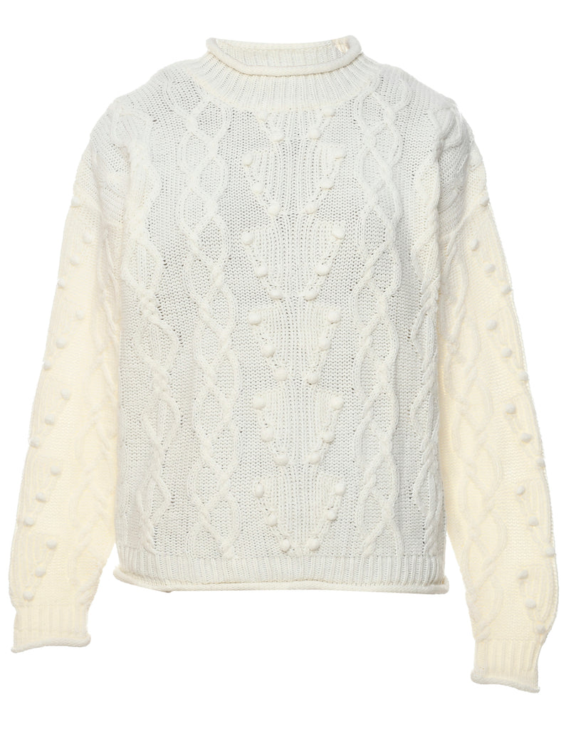 Cable Knit Jumper - M