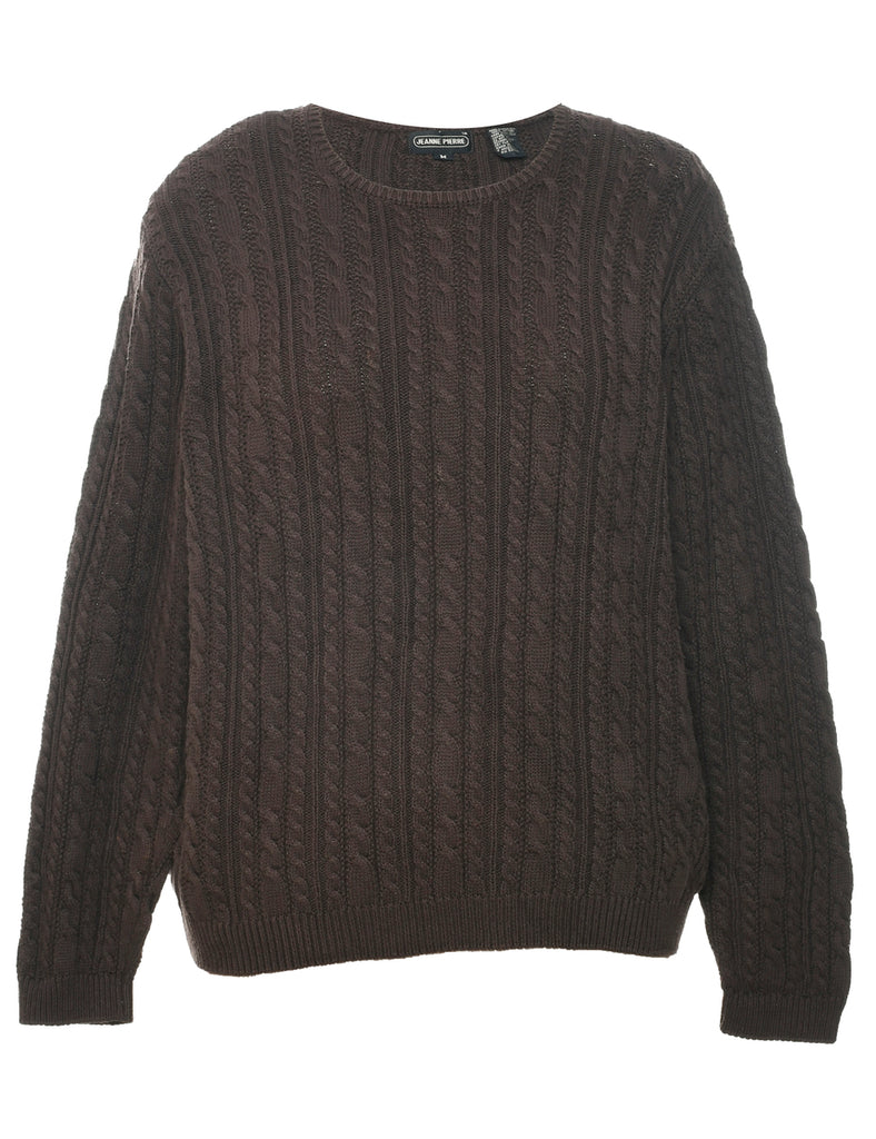 Cable Knit Jumper - M