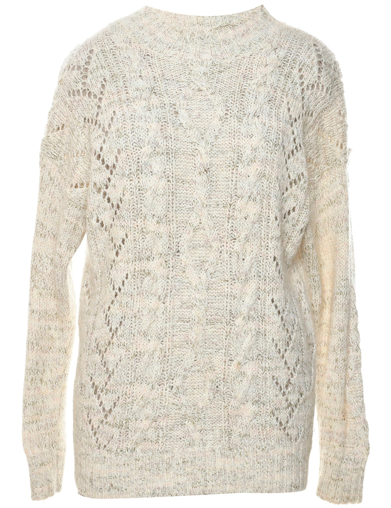 Cable Knit Jumper - M