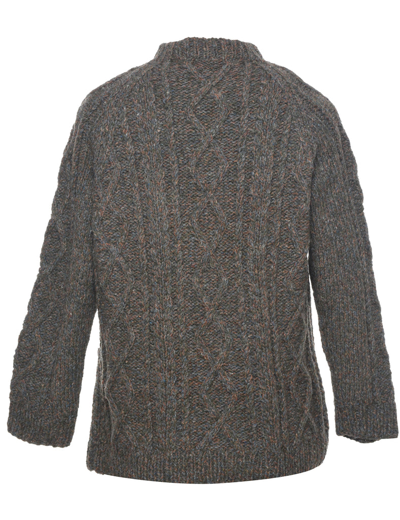 Cable Knit Jumper - L