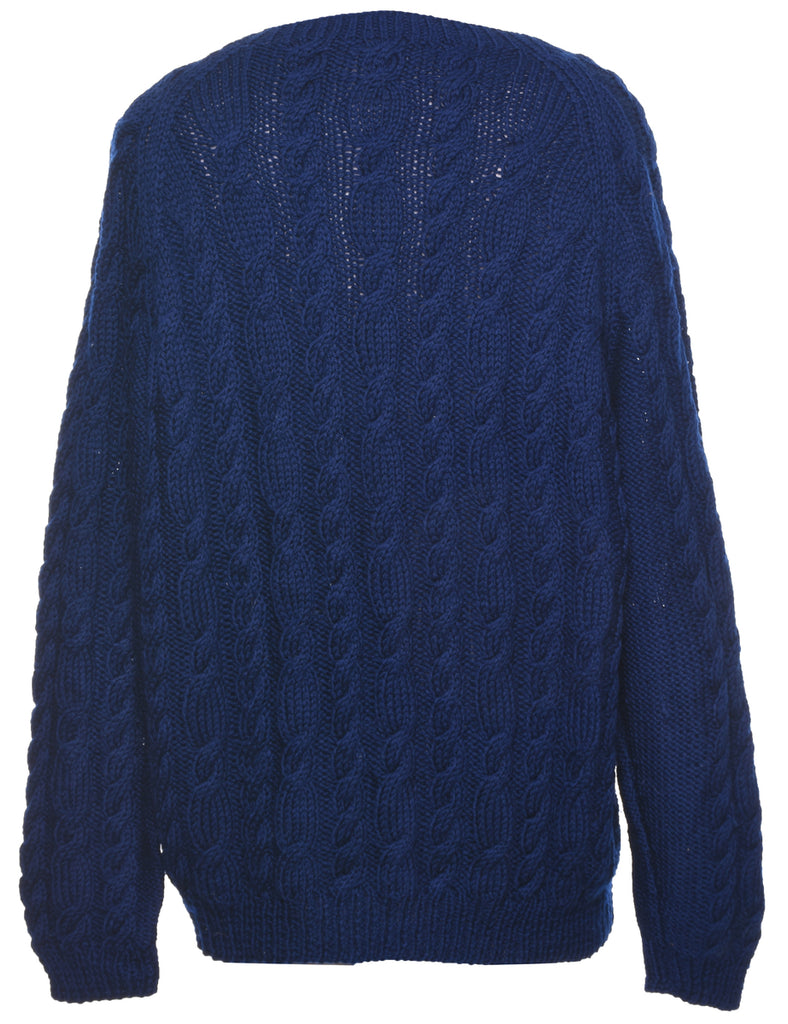 Cable Knit Jumper - L