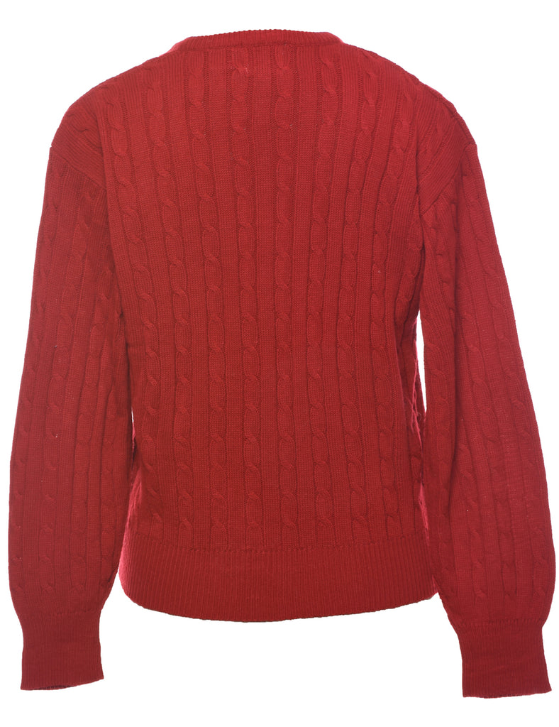 Cable Knit Jumper - M