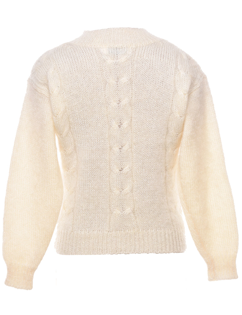 Cable Knit Jumper - M