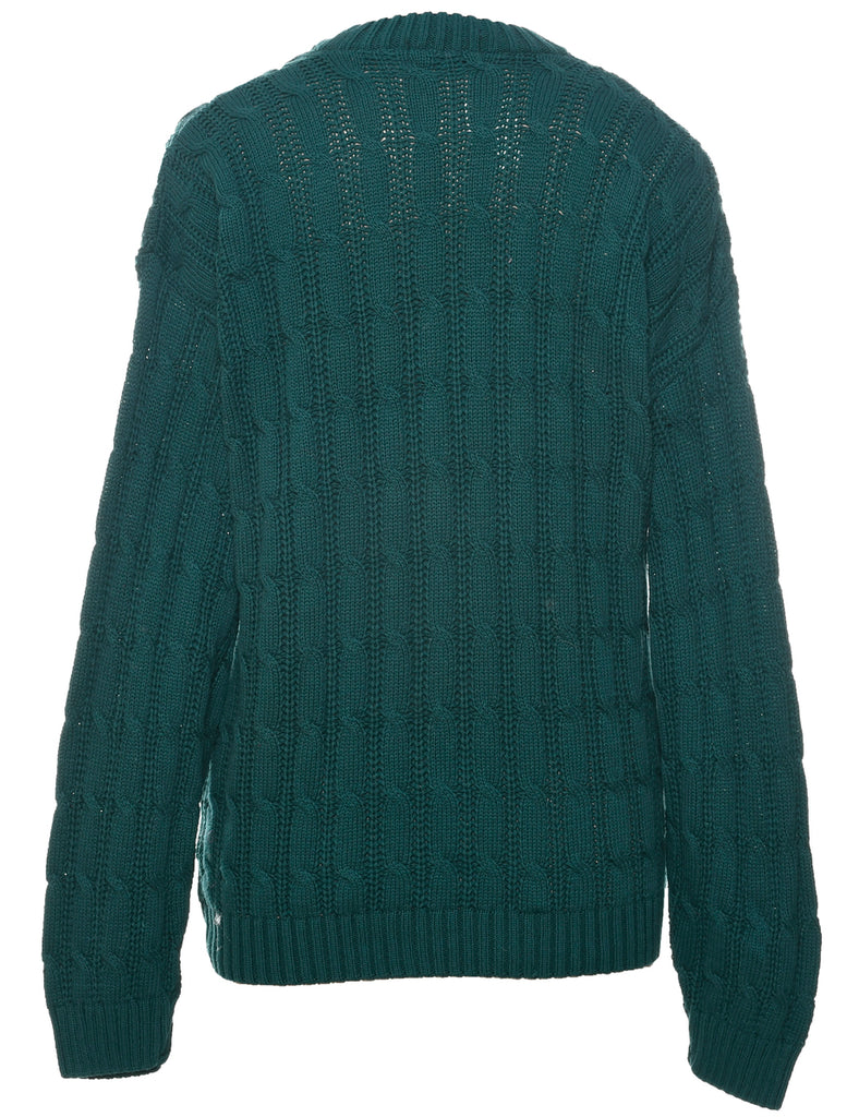 Cable Knit Jumper - L