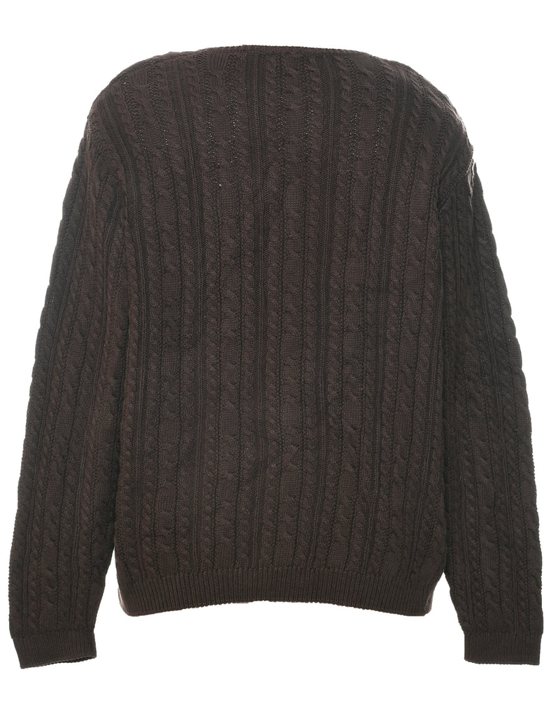 Cable Knit Jumper - M