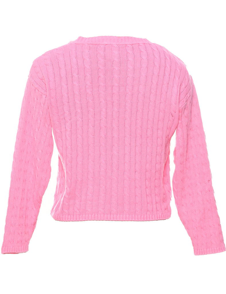 Cable Knit Jumper - M