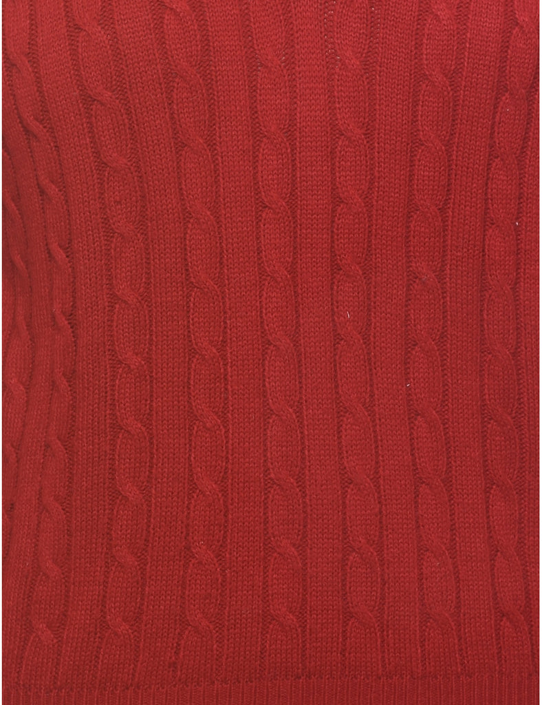 Cable Knit Jumper - M