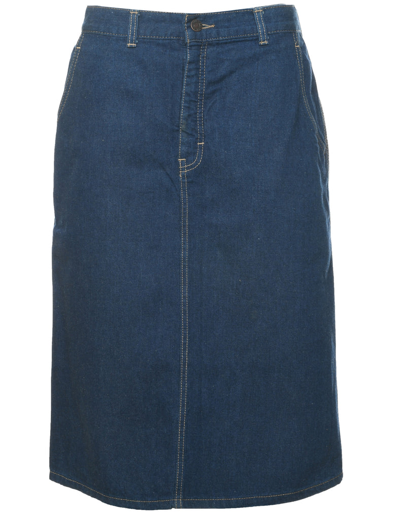 Calvin Klein Indigo Denim A-line Skirt - S