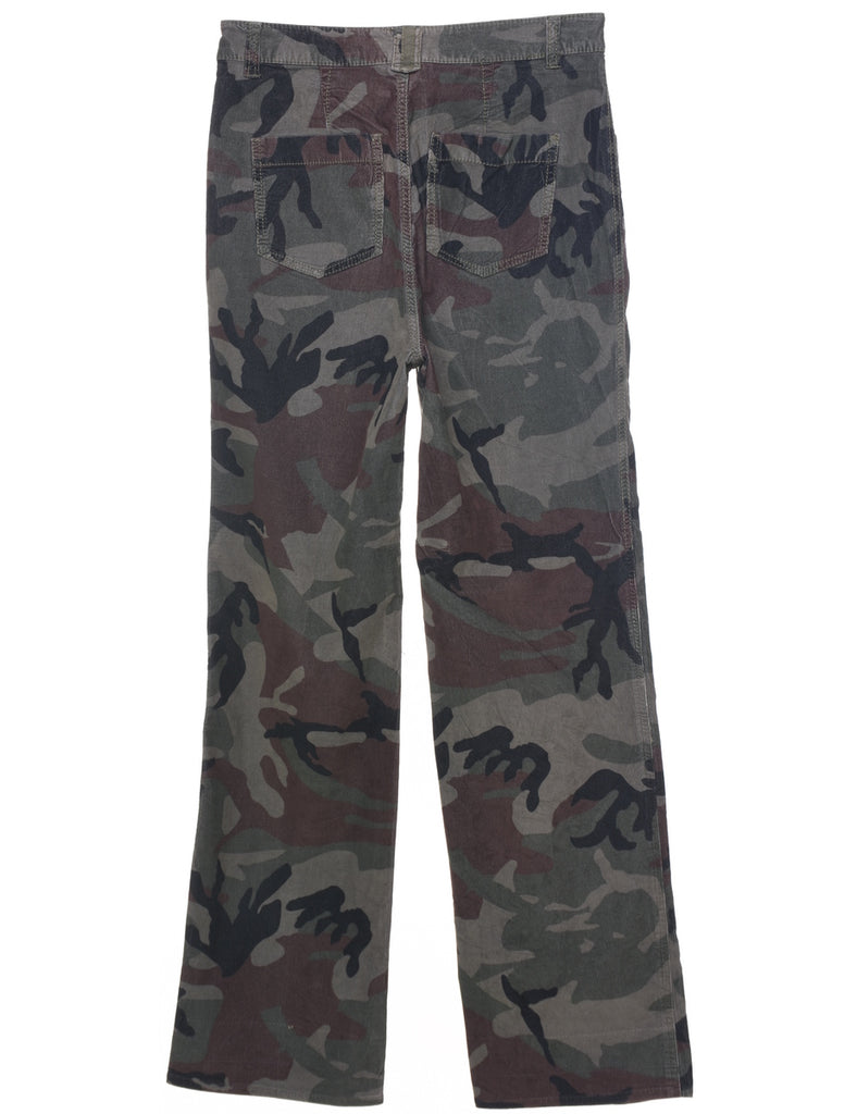 Camouflage Corduroy Trousers - W29 L31