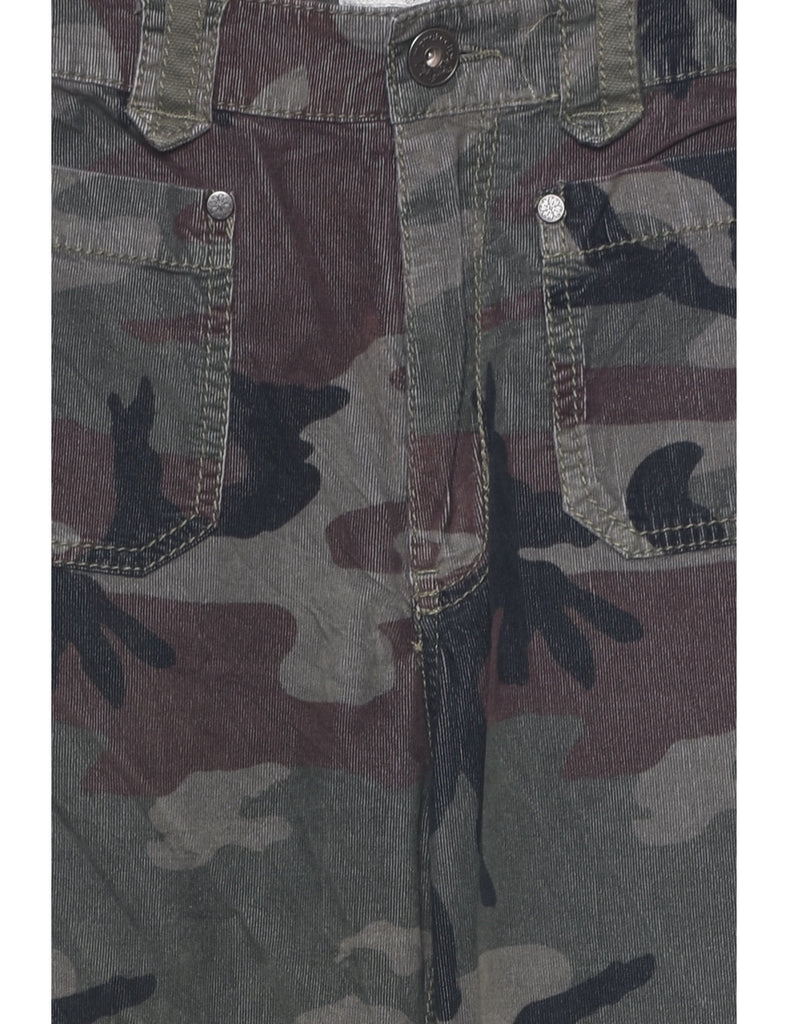 Camouflage Corduroy Trousers - W29 L31