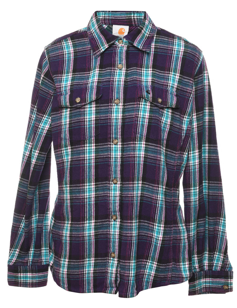 Carhartt Checked Purple Shirt - M