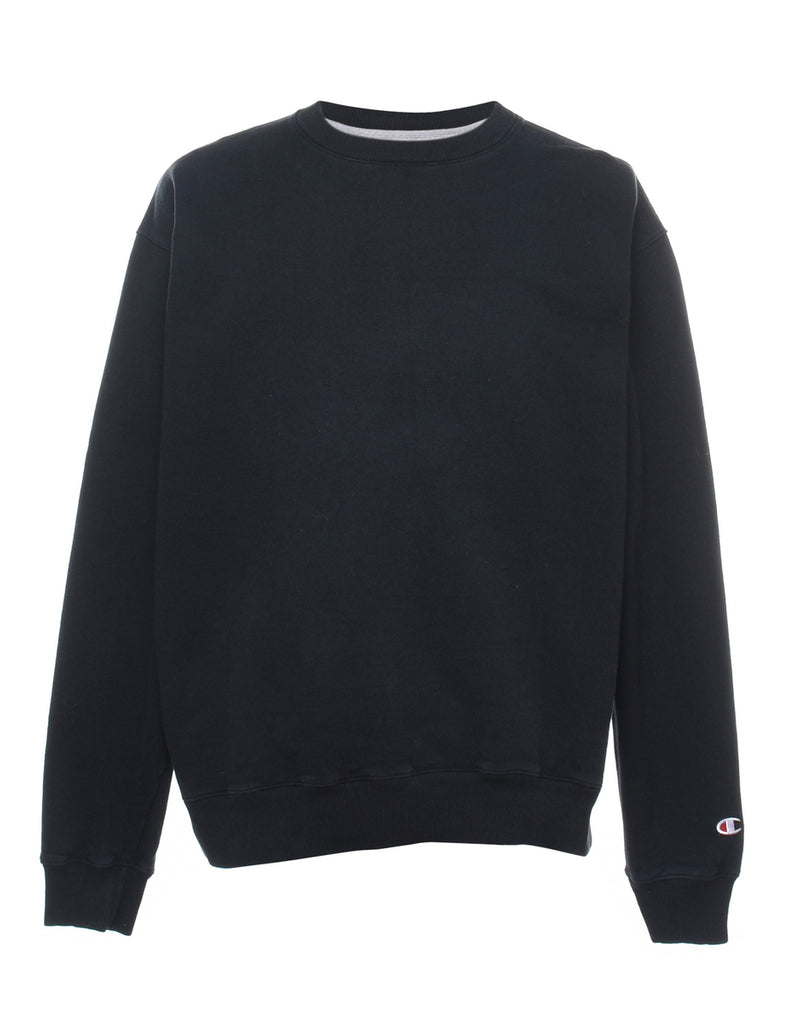 Champion Black Plain Sweatshirt - L