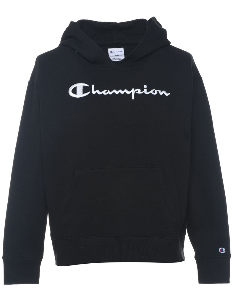 Champion Black Printed Hoodie - M