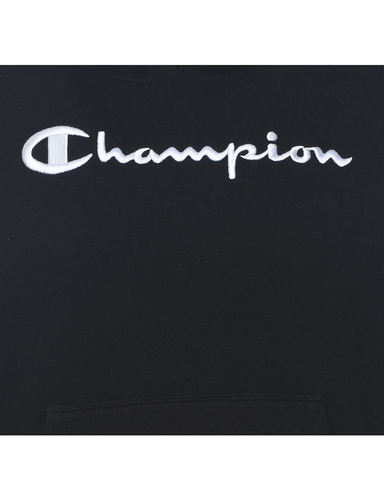 Champion Black Printed Hoodie - M