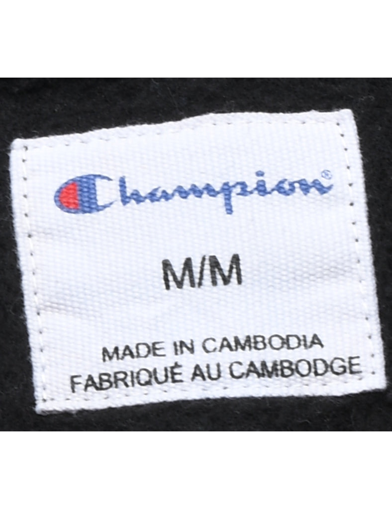 Champion Black Printed Hoodie - M