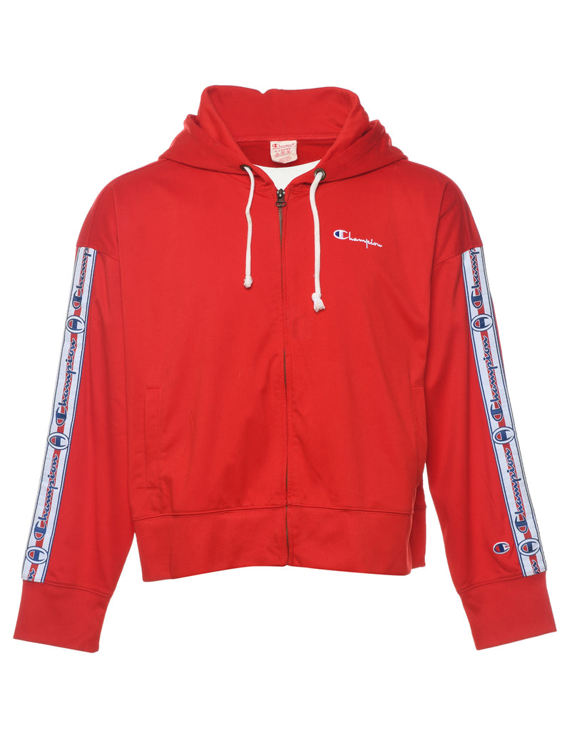 Champion Contrast Trim Branded Hooded Track Top - XL