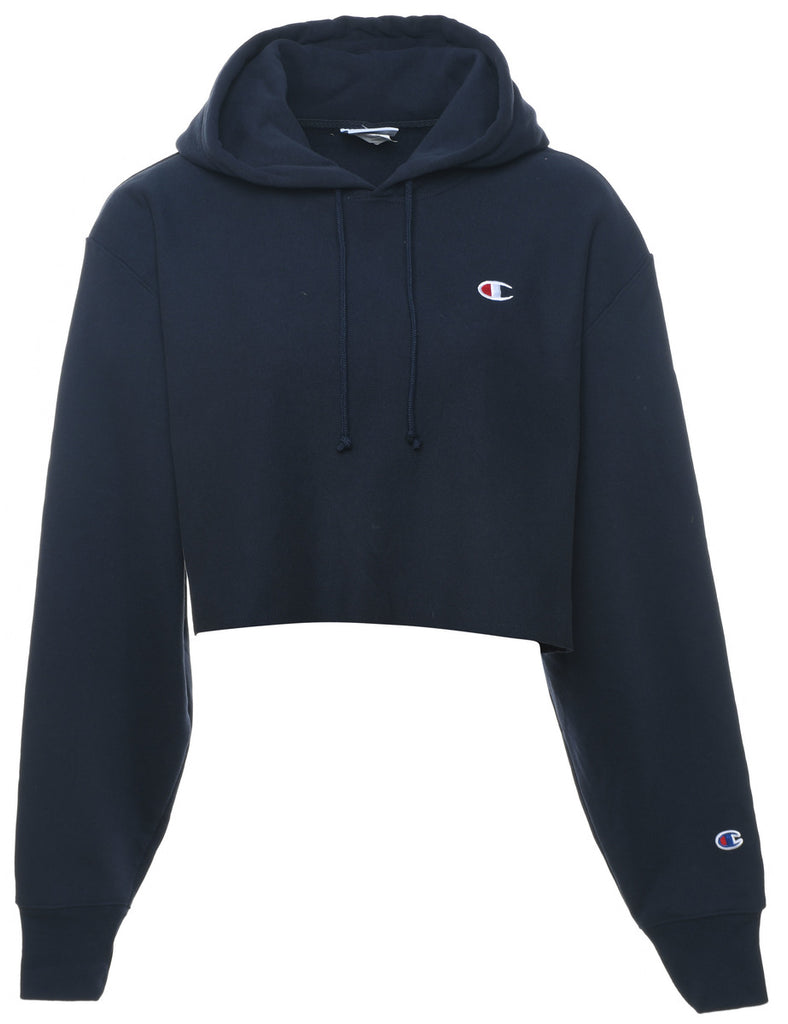 Champion Reverse Weave Navy Hooded Sweatshirt - L