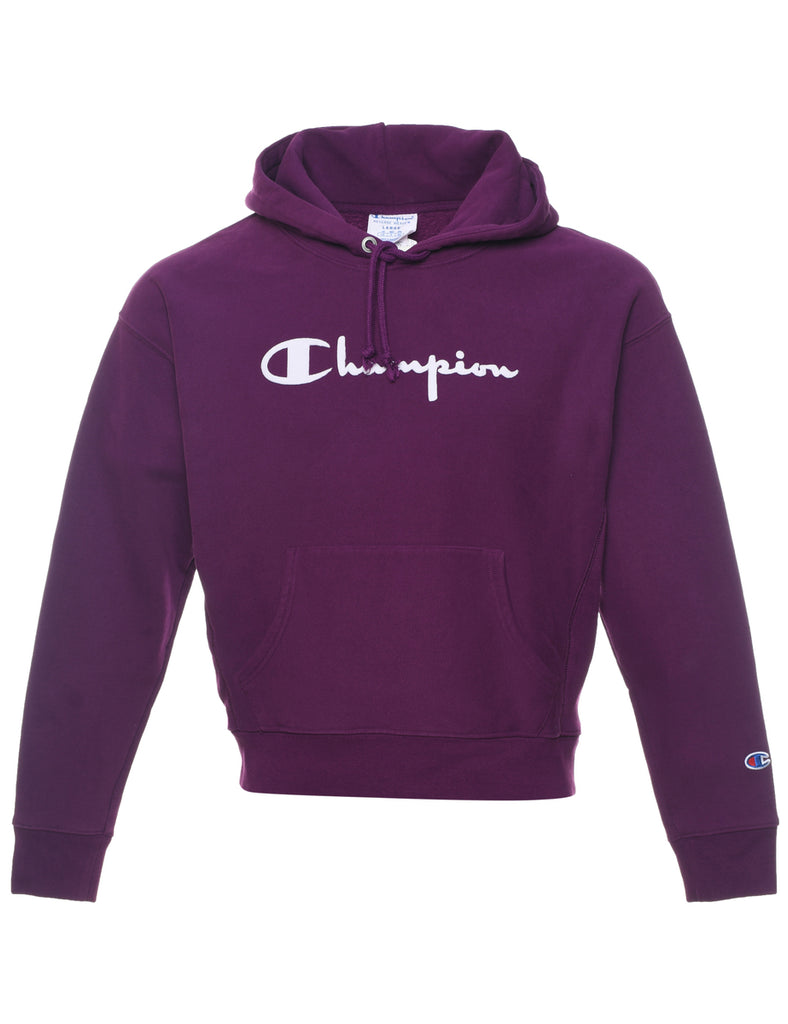 Champion Reverse Weave Purple Hoodie - L