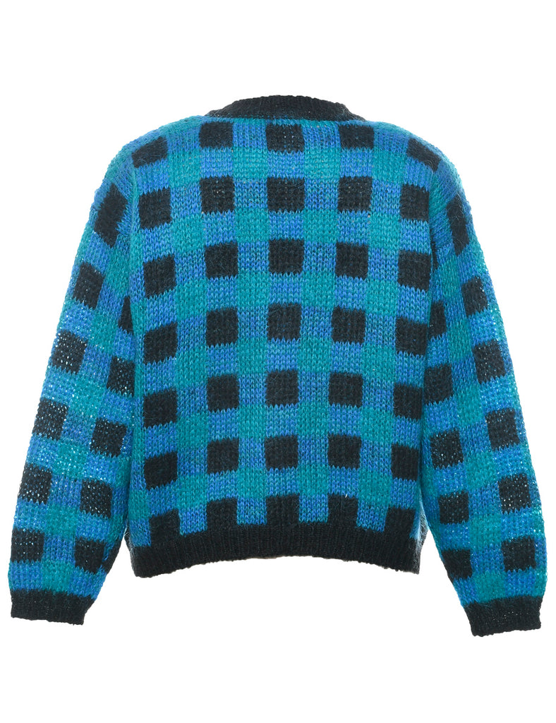 Checked Cardigan - L