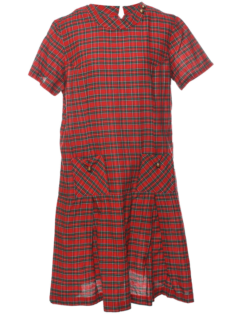 Checked Dress - L